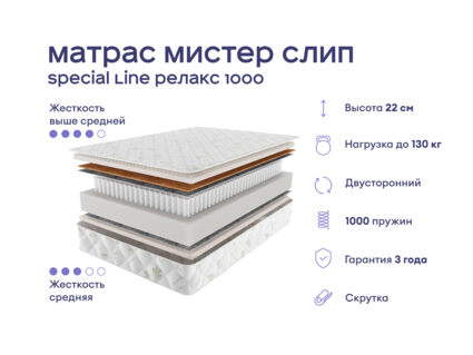 Кровать Димакс Джеффер с п/м + матрас Мистер Слип Special Line Релакс 1000 1472
