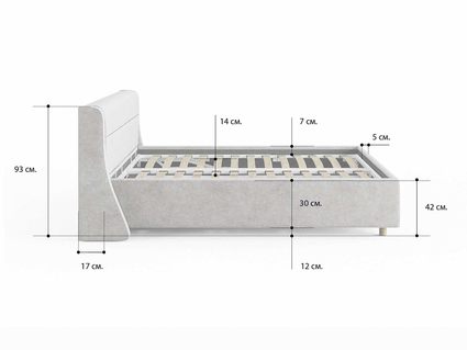 Кровать мадрид белая 160х200 см