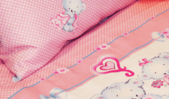 Комплект постельного белья розовое Kariguz Мишки розовый
