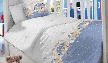 Комплект постельного белья голубое Промтекс-Ориент Orient Fabi